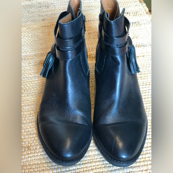 SOFFT s9 leather ankle boots-Look new! Side zip, tasseled straps - Picture 2 of 7